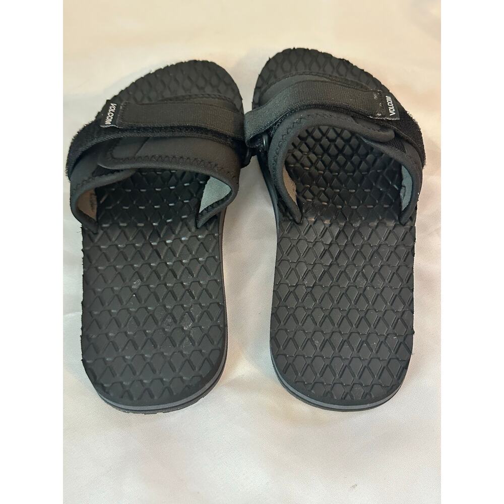 VOLCOM ECO RECLINER SLIDE SANDALS SIZE 6 BLACK Women's Summer Beach Vacation